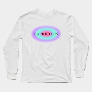 Glowing Aura Capricorn Zodiac Sign Long Sleeve T-Shirt